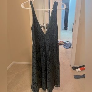 Green and blue lacy Lulus sleeveless dress
